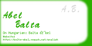 abel balta business card